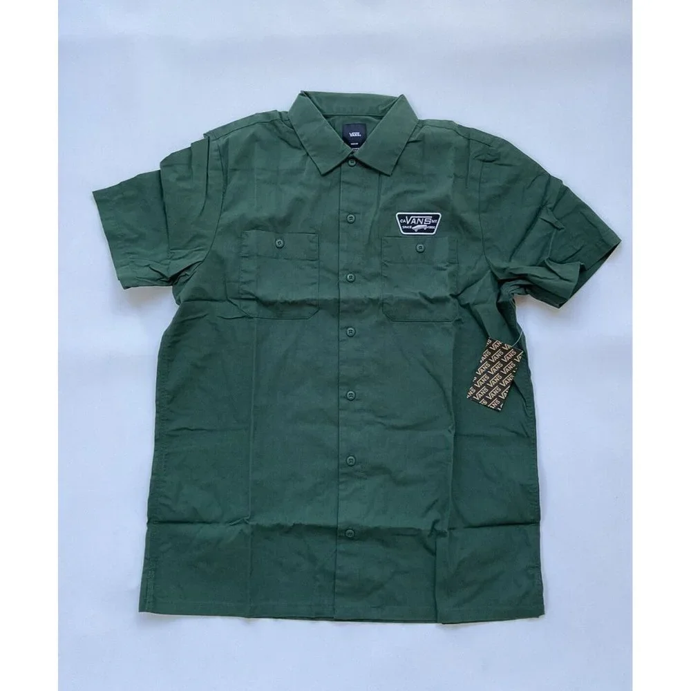 VANS Men’s Coleman Classic Fit Button Shirt Short Sleeves Size M